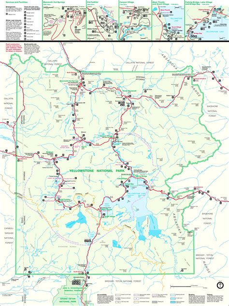 yellowstone national park maps detail pdf
